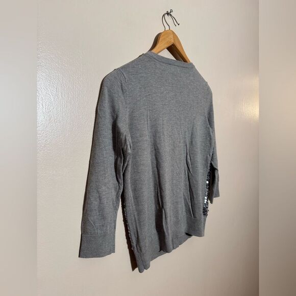 SALE! Gray Talbots Sequin Front Cardigan Size S EUC - Picture 5 of 6